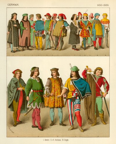 Costume allemand 1450-1500 - Albert Kretschmer