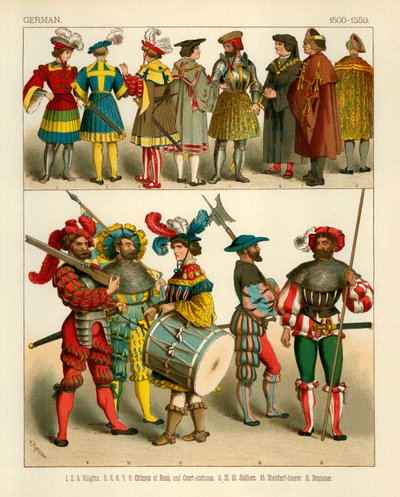 Costume allemand 1500-1550 - Albert Kretschmer
