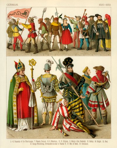 Costume allemand 1550-1600 - Albert Kretschmer