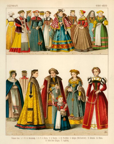 Costume allemand 1550-1600 - Albert Kretschmer
