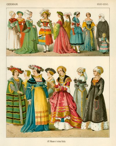 Costumes allemands 1500-1550 - Albert Kretschmer