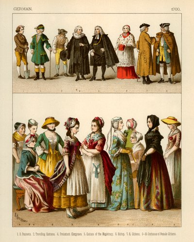 Costumes allemands 1700 - Albert Kretschmer