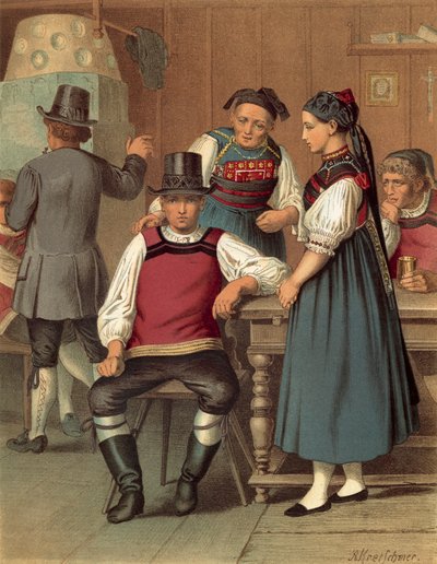 Costume allemand, Baden, Rickesbach - Albert Kretschmer