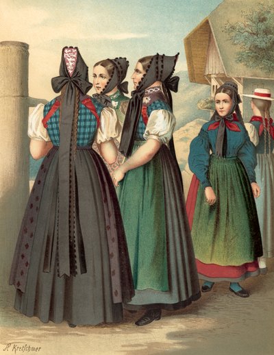 Costume allemand, Baden, Simonswald-Waldkirch-Donaueschingen - Albert Kretschmer