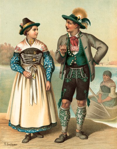Costume allemand, Bayern, Schliersee - Albert Kretschmer