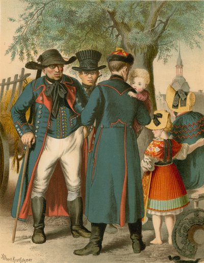 Costume allemand, Pommern, Weitzacker - Albert Kretschmer