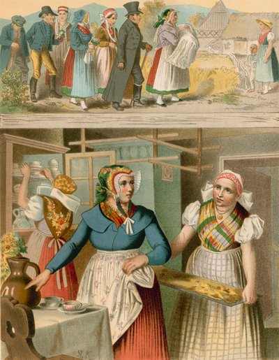 Costume allemand, Preussen (Provinz Schlesien), Buchwald, Fischbach - Albert Kretschmer