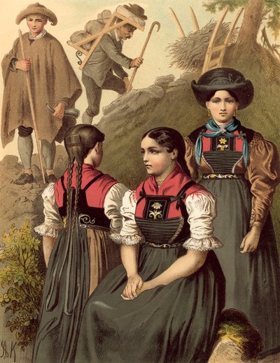 Costume allemand, Tyrol, Lechthal - Albert Kretschmer