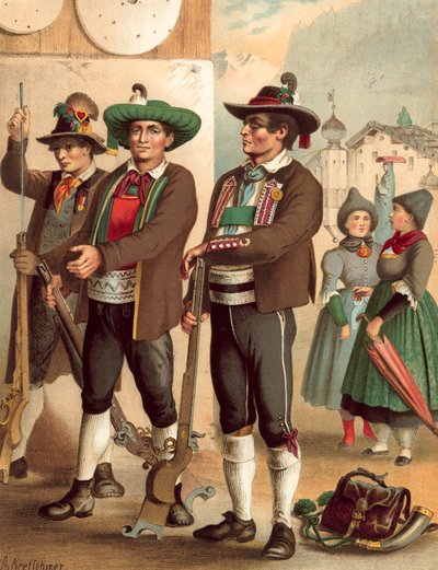Costume allemand, Tyrol, Oetzthal-Wippthal-Pusterthal - Albert Kretschmer