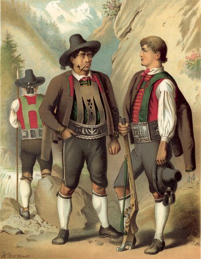 Costume allemand, Tyrol, Passeyer - Albert Kretschmer
