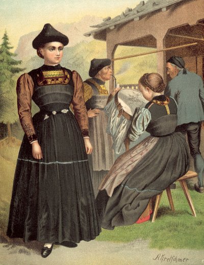 Costume allemand, Vorarlberg, Bregenzerwald - Albert Kretschmer