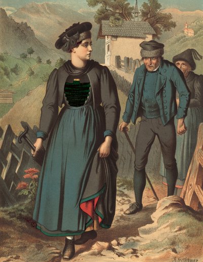 Costume allemand, Vorarlberg, Klosterthal - Albert Kretschmer