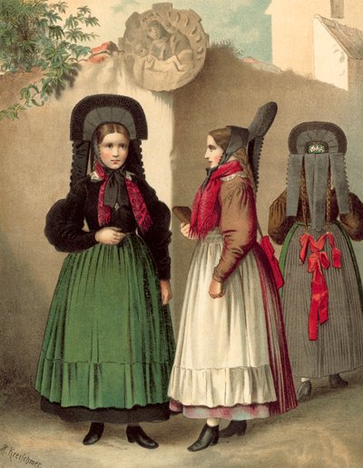 Costume allemand, Wurtemberg près de Rottweil - Albert Kretschmer