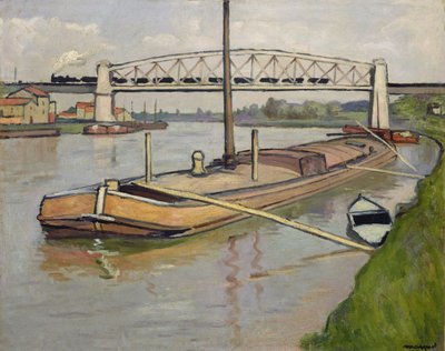 Paysage avec une péniche, Port de Conflans - Albert Marquet
