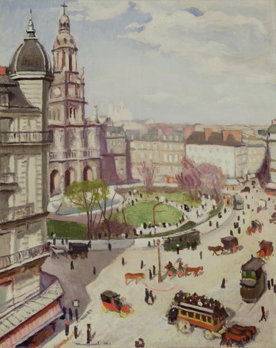 Le Square de la Trinité, lumière du soleil - Albert Marquet