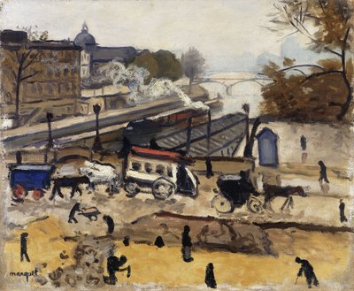 Paris, le Pont Neuf, travaux - Albert Marquet