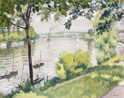Les Berges de Triel (Le Remorqueur) - Albert Marquet