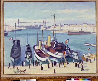 Le port de Marseille avec le pont transbordeur - Albert Marquet