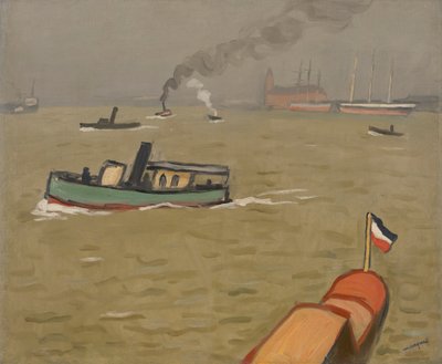 Vedette à Hambourg - Albert Marquet