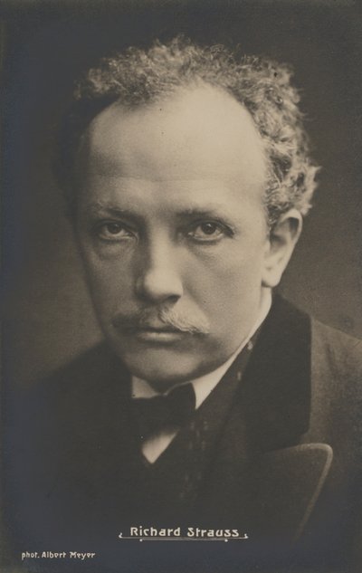 Portrait du compositeur Richard Strauss (photo n/b) - Albert Meyer