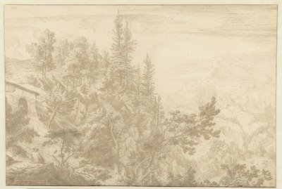Paysage de montagne avec vue sur le col de Loibl - Albert Meyering