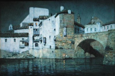 Clair de lune, Puente Genil, Espagne - Albert Moulton Foweraker