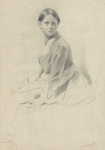 Jeune femme assise - Albert  Neuhuys