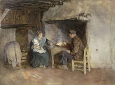 Déjeuner dans une famille de paysans - Albert  Neuhuys