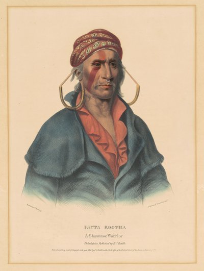 Payta Kootha, un guerrier Shawnee - Albert Newsam, after Henry Inman, after Charles Bird King