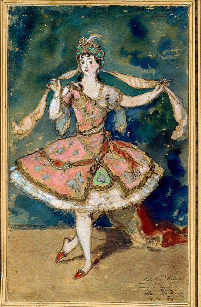 Costume préparatoire pour "Le pavillon d
