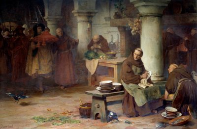 Saint Bonaventure (1217-1274) recevant la pourpre cardinalice - Albert Pierre Dawant