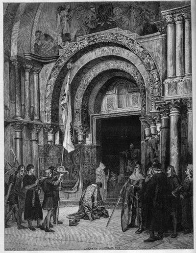 Frédéric Barberousse aux pieds du Pape. L