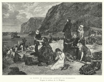 La flotte de Guillaume quittant la Normandie - Albert Pierre René (after) Maignan