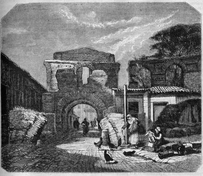 Architecture gallo-romaine ; vue du Palais Gallien (amphithéâtre du 3ème siècle). Bordeaux, Gironde (33) - Albert Pierre Rene Maignan