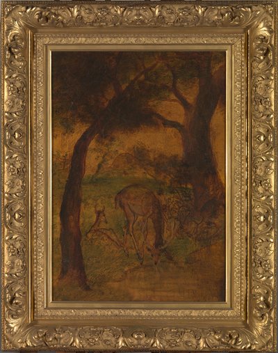 Un cerf buvant, vers 1870 - Albert Pinkham Ryder