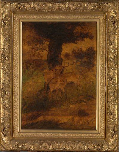 Un cerf et deux biches, vers 1870 - Albert Pinkham Ryder