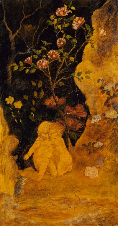 Panel pour un écran : Les enfants effrayés par un lapin - Albert Pinkham Ryder