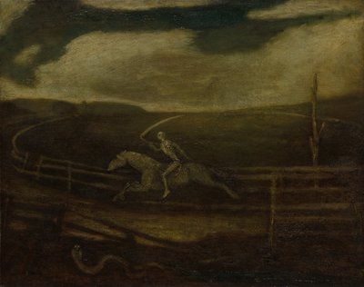 La piste de course Mort sur un cheval pâle, vers 1896-1908 - Albert Pinkham Ryder