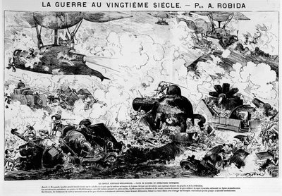 Anticipation: Bataille de Mazayamba: le conflit australo-mozambicain, guerre et opérations chimiques - dans "La Guerre au 20e siècle" par A. Robida - Albert Robida