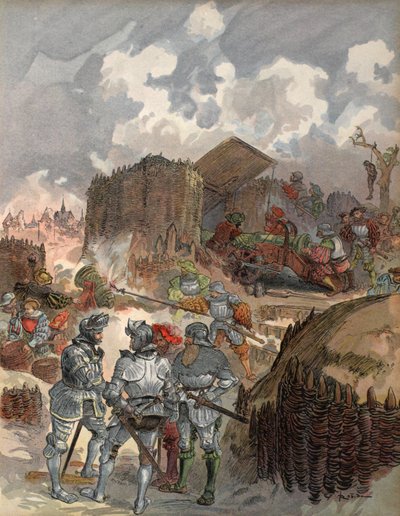 Bayard au siège de Mézières, illustration de 
