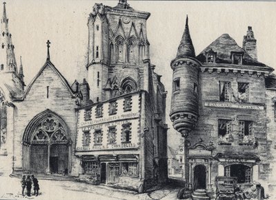 Grande rue de Guingamp dans le département des Côtes-d