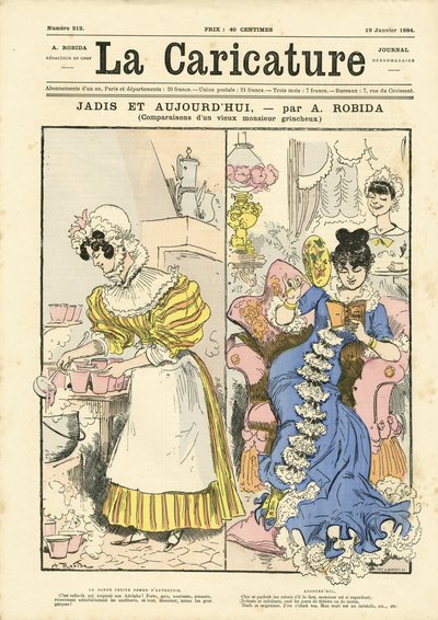 Illustration par Albert Robida (1848-1926) pour la couverture de La Caricature (1880) - Albert Robida