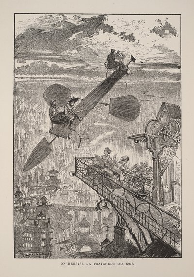 Illustration pour Le vingtième siècle : La vie électrique - Albert Robida