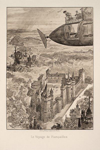 Illustration pour Le vingtième siècle : La vie électrique - Albert Robida