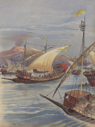 La flotte de Doria à Naples - Albert Robida
