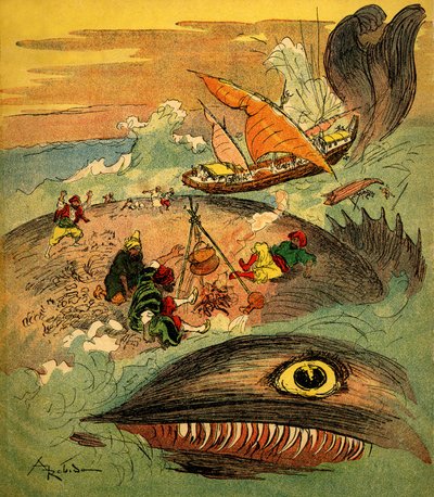 Sindbad le marin - conte des mille et une nuits - livre de 1948 racontant ses aventures (édition Fortin, collection Imagerie Merveilleuse de l