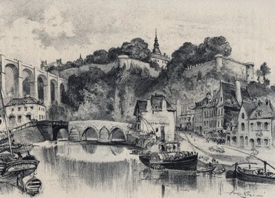 La ville de Dinan - La vieille France - La Bretagne - texte, dessins et lithographies, par Albert Robida (1848-1926) fin 19ème siècle - Albert Robida