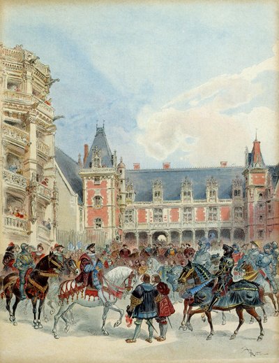 La cour de François Ier au château royal de Blois, avant 1524 - Albert Robida