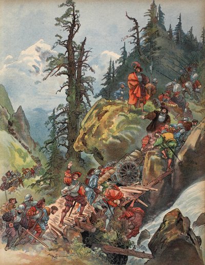 La traversée des Alpes, illustration de 