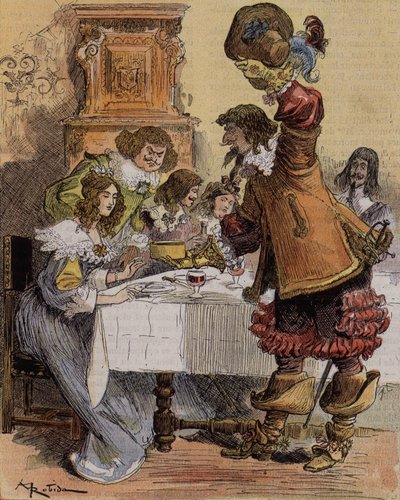 La timidité du capitaine Bellormeau - « Voici un excellent dessert, dit le capitaine Hurtebise ». Personnage du livre d
